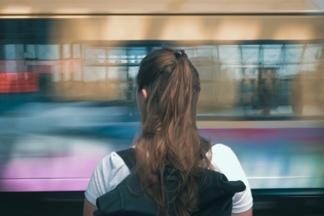 person observing daily commute
